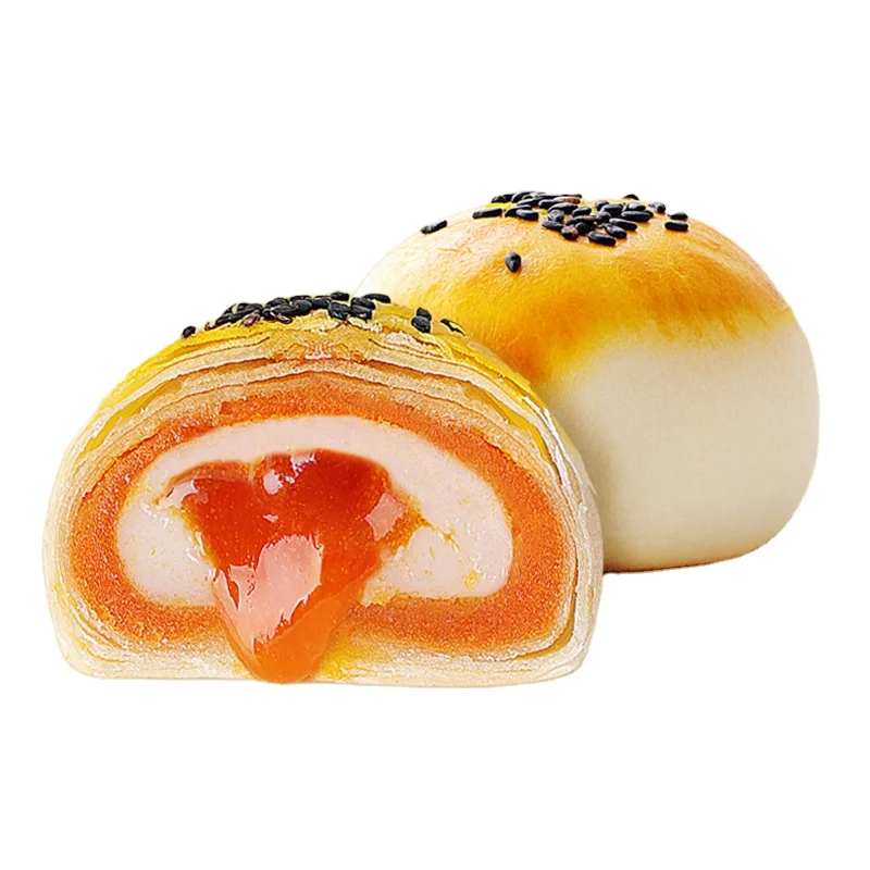Chinese Crispy Moon Cakes with Lava Yolk
