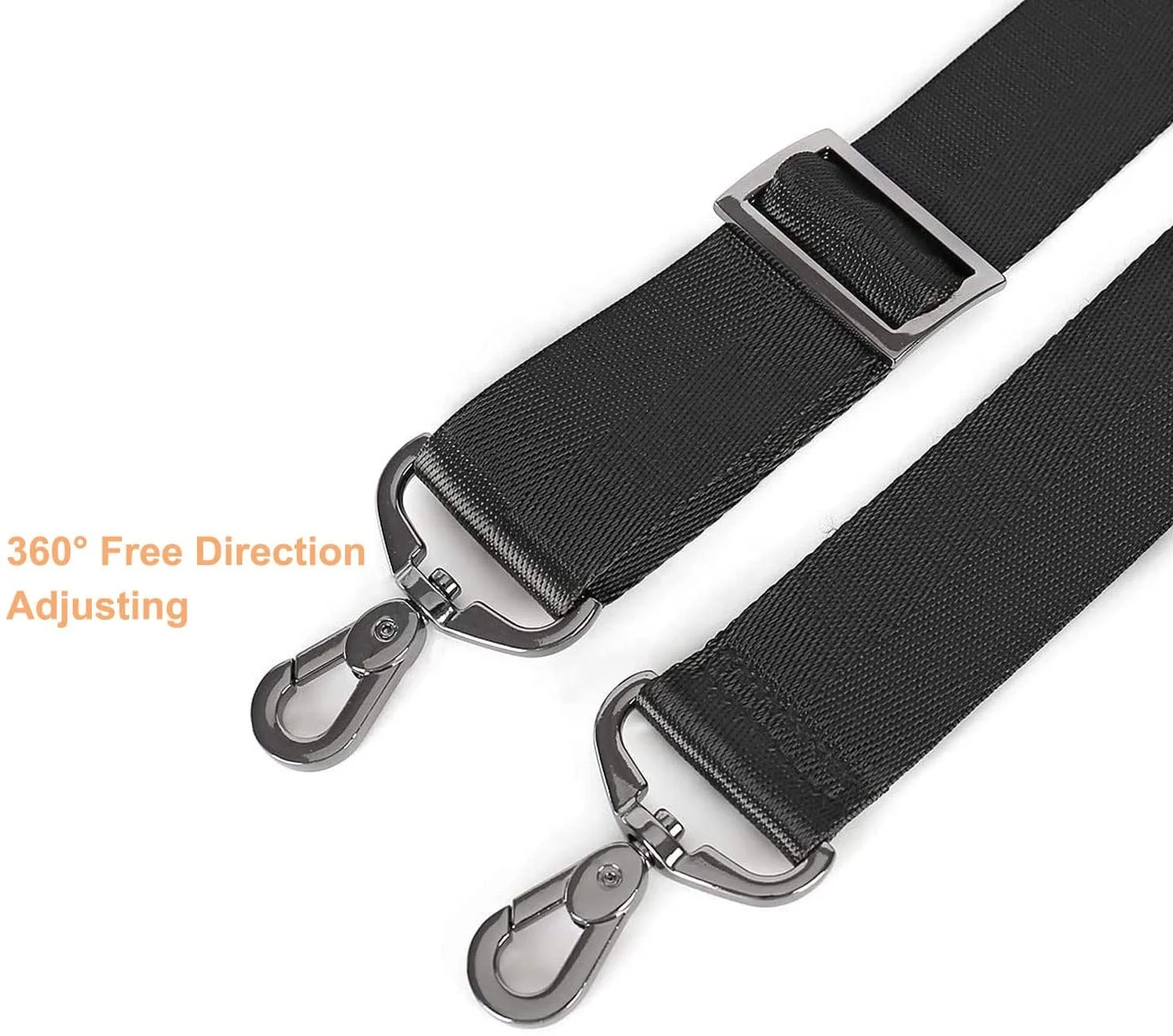 Adjustable Comfortable Universal Replacement Laptop Luggage Duffel Bag Shoulder Strap with Metal Hook