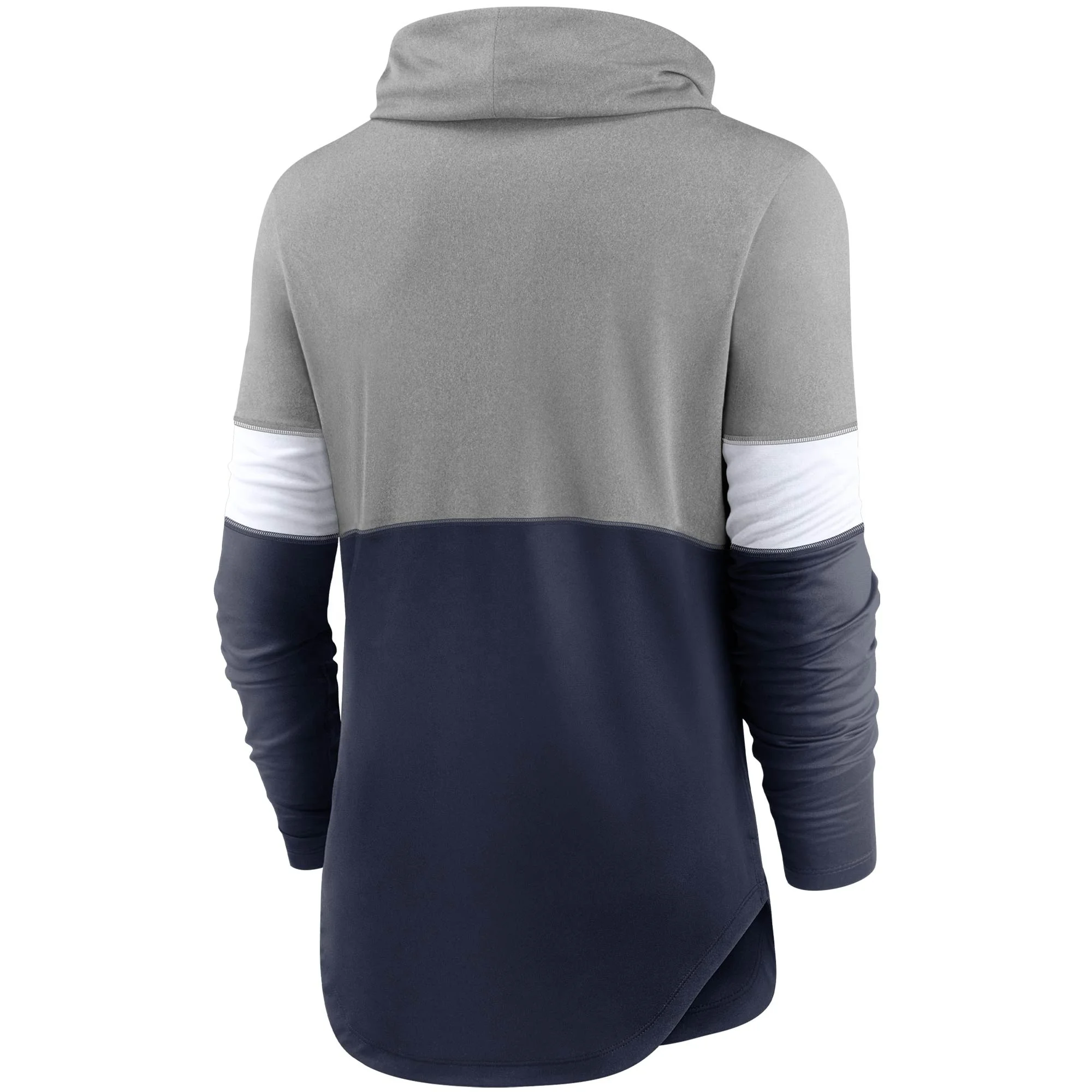 Женский пуловер с воротником-хомутом и длинным рукавом