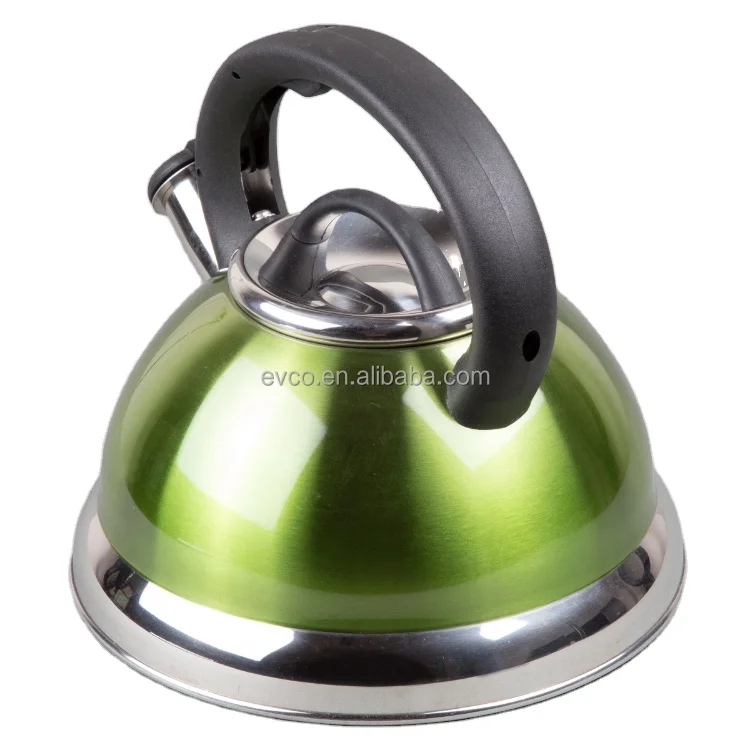Alexa 3.0 Qt. Stainless Steel Tea Pot in Chartreuse Color