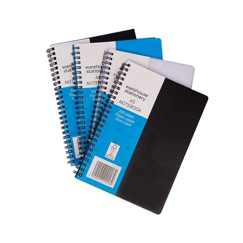 
A4 A5 200 Pages kraft College writing Excercise Hardcover Spiral Ruled Notebook/Journal with 70g Premium Thick Paper 