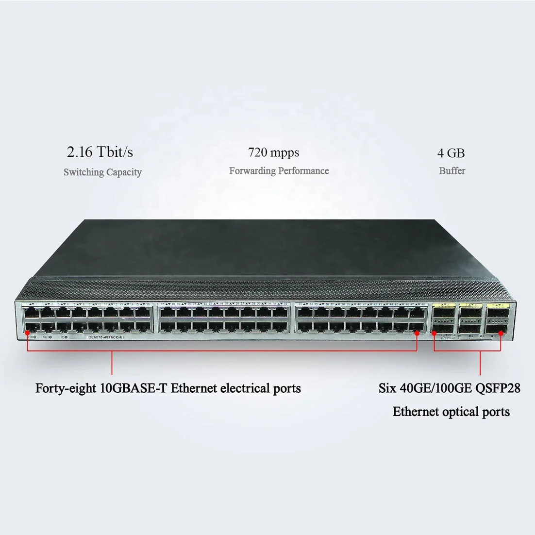 ce6870-48t6cq-ei 48 port network switch CE6870-48T6CQ-EI sfp 100g data center switch