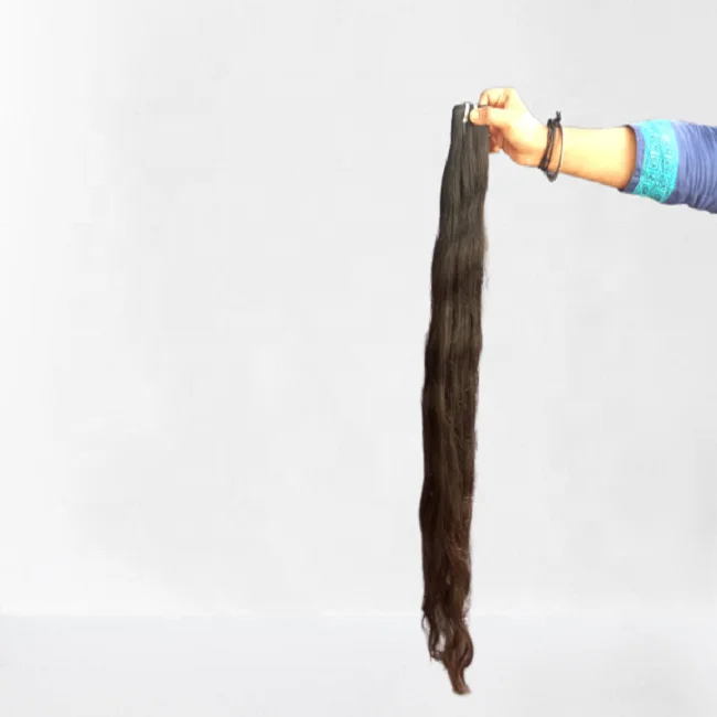 ! Трендовый вид! Длинные индийские натуральные волосы для наращивания с высококачественными необработанными волнистыми волосами!