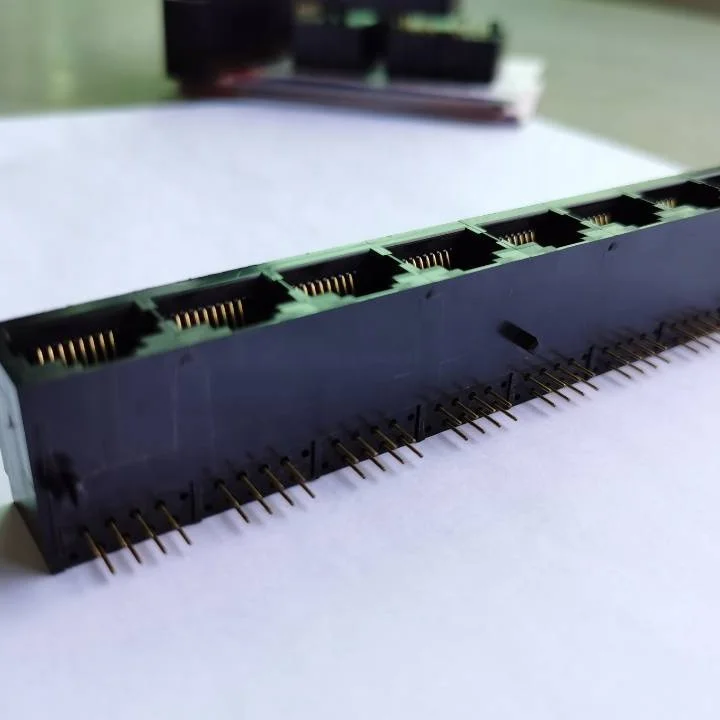 Заводская цена, порт RJ45 1X8 без экрана 10P8C для ethernet