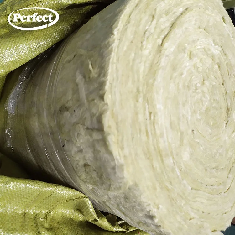 Industry Furnace High pure rock wool blanket thermal insulation rock wool felt roll for roof insulation