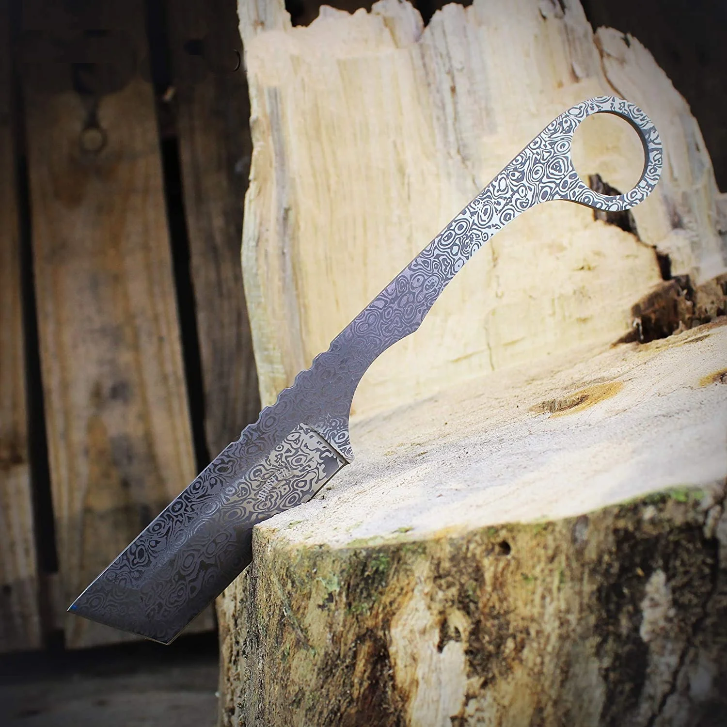 Бритва из дамасской стали с фиксированным лезвием одноразовая прямая лезвие для парикмахера прямым футляром