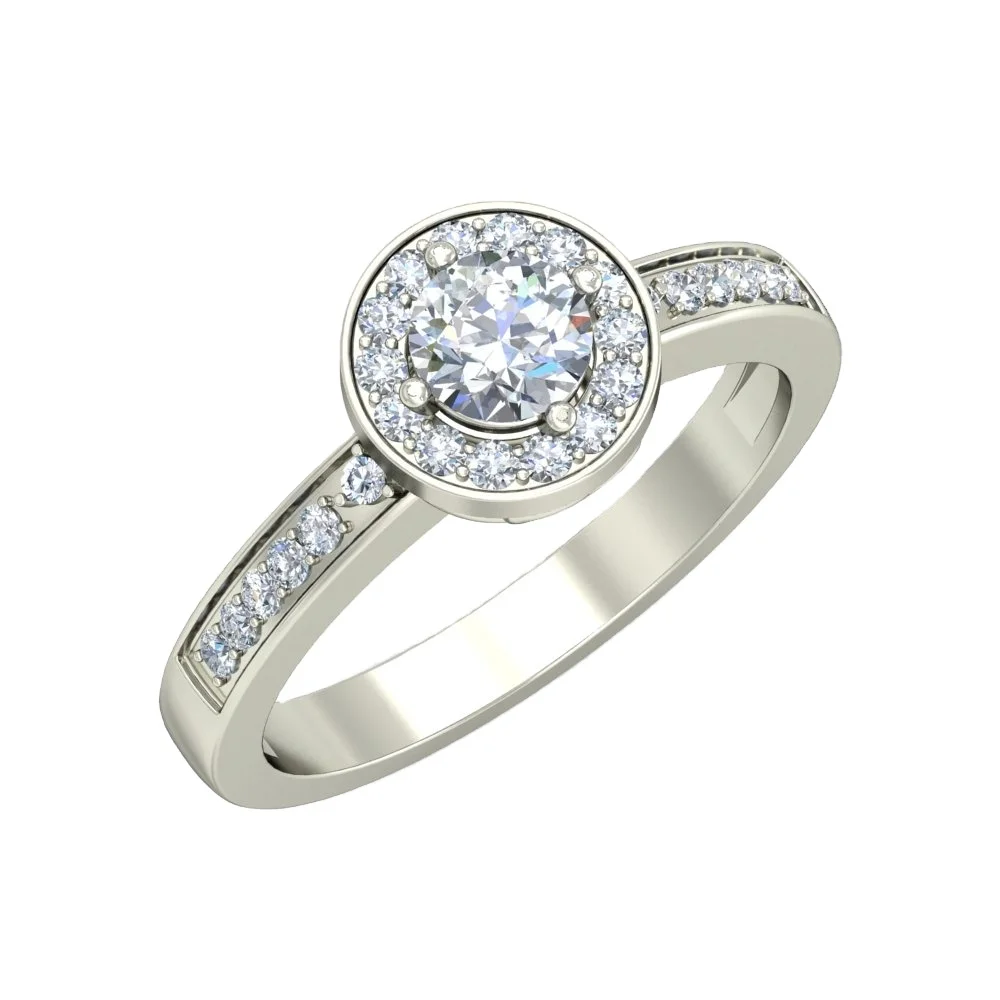 Classy Modern Women 14K HPHT CVD Round Lab Grown Diamonds Sustainable Man Made Diamond Ring as Valentine Gift at Wholesale Price