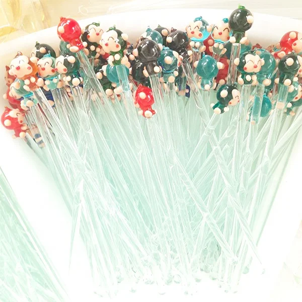 Декоративные стеклянные палочки для коктейлей Lampwork