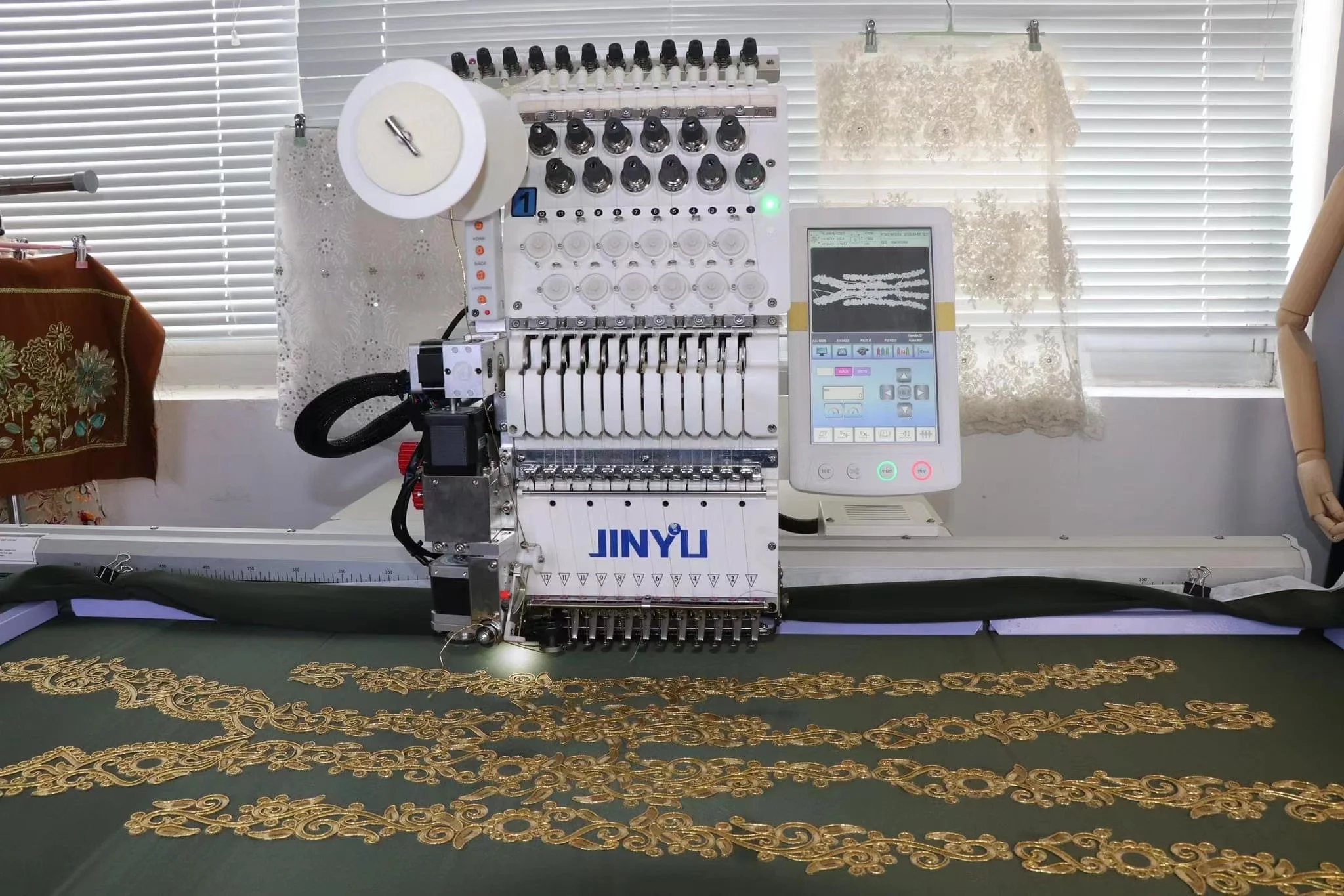 1201 JINYU Single Head portable computerized embroidery machine janome maquinas de bordar melco embroidery machine for hat