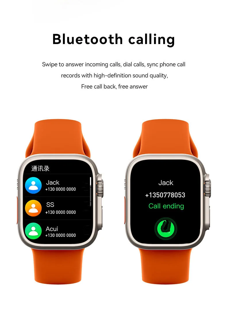 2023 real 49MM  NFC HW8 Ultra Max Smart watch Calls Watches Blood  Pressure  HW8 Series 8 wearfit pro ultra SmartWatch