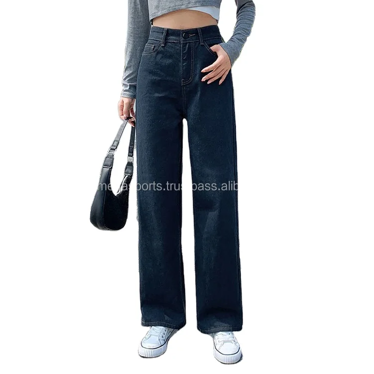Quick Dry Cheap Price Solid Color Custom made hot sale women denim pant women Tapered Pantalones Pants