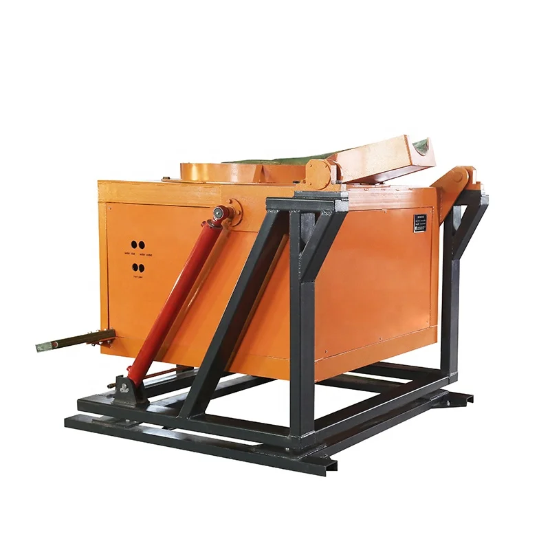 High frequency induction heater casting furnace high temperature furnace graphite crucible copper aluminum smelting furnace500KG