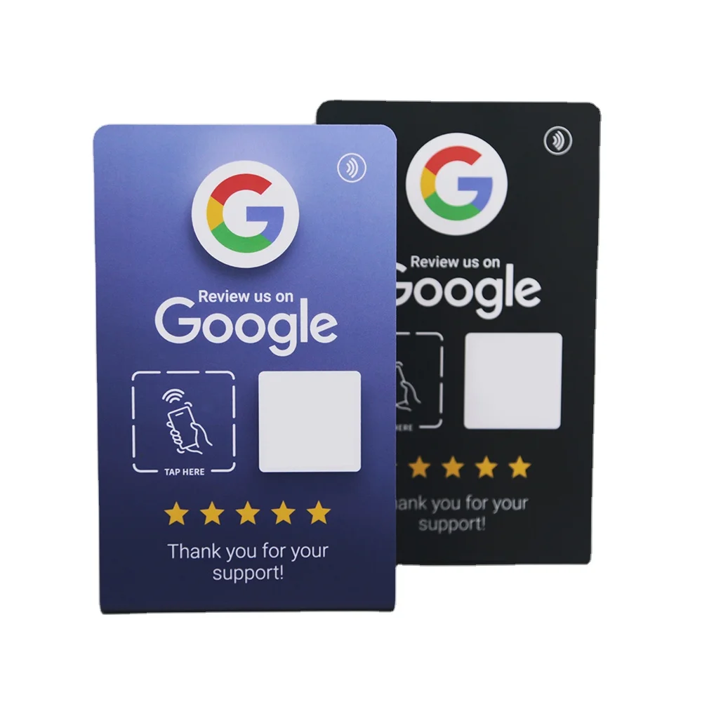 YTS custom NFC google review stand table display qr code for google review restaurant menu social media nfc stand