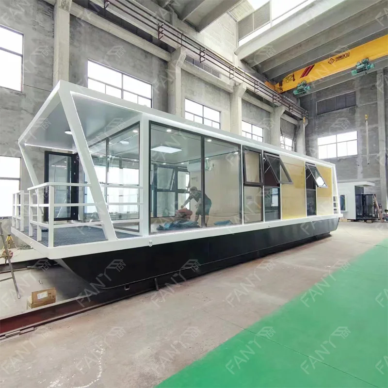 Купить мини-лодочный hausboot housboat-floats катамаран houseboat понтон для продажи