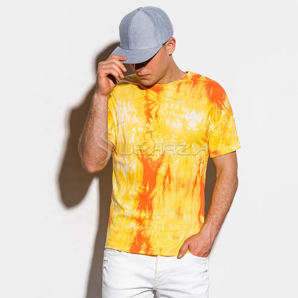 Manufacturer Wholesale Latest Awesome Design 100% Cotton Casual Custom Tie Dye Colorful Fashion Short Sleeves T Shirt