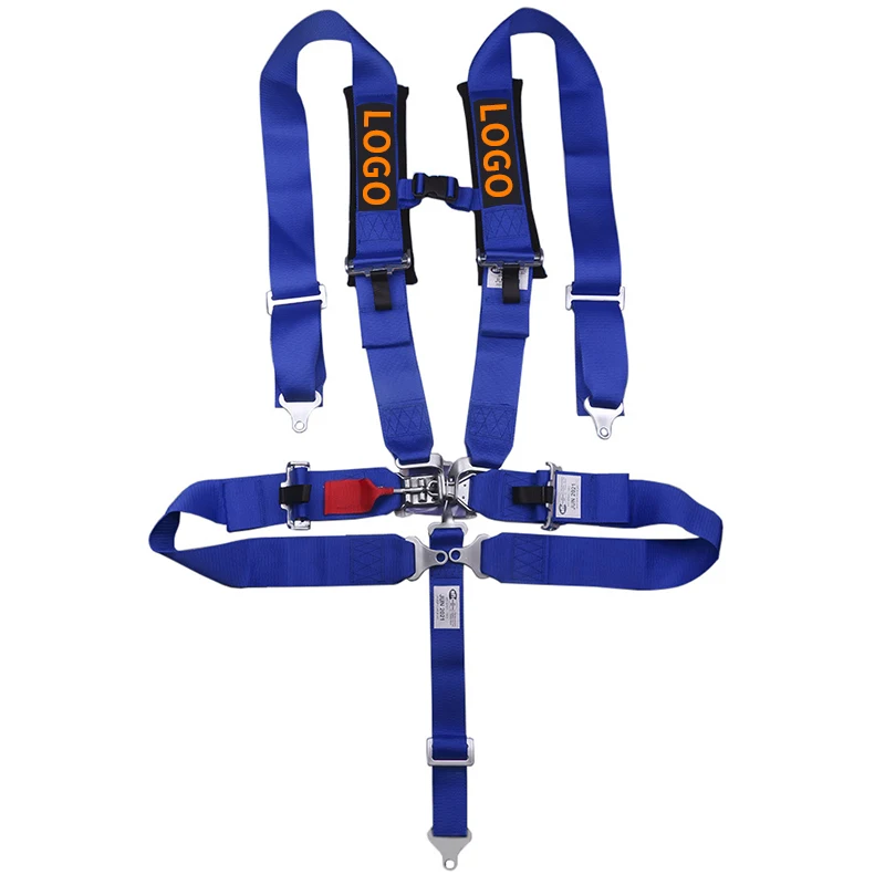 Custom High Quality Cubre Cinto Auto 3 4  5 6 Points Racing Seat Safety Imitation Nylon Seat Belt