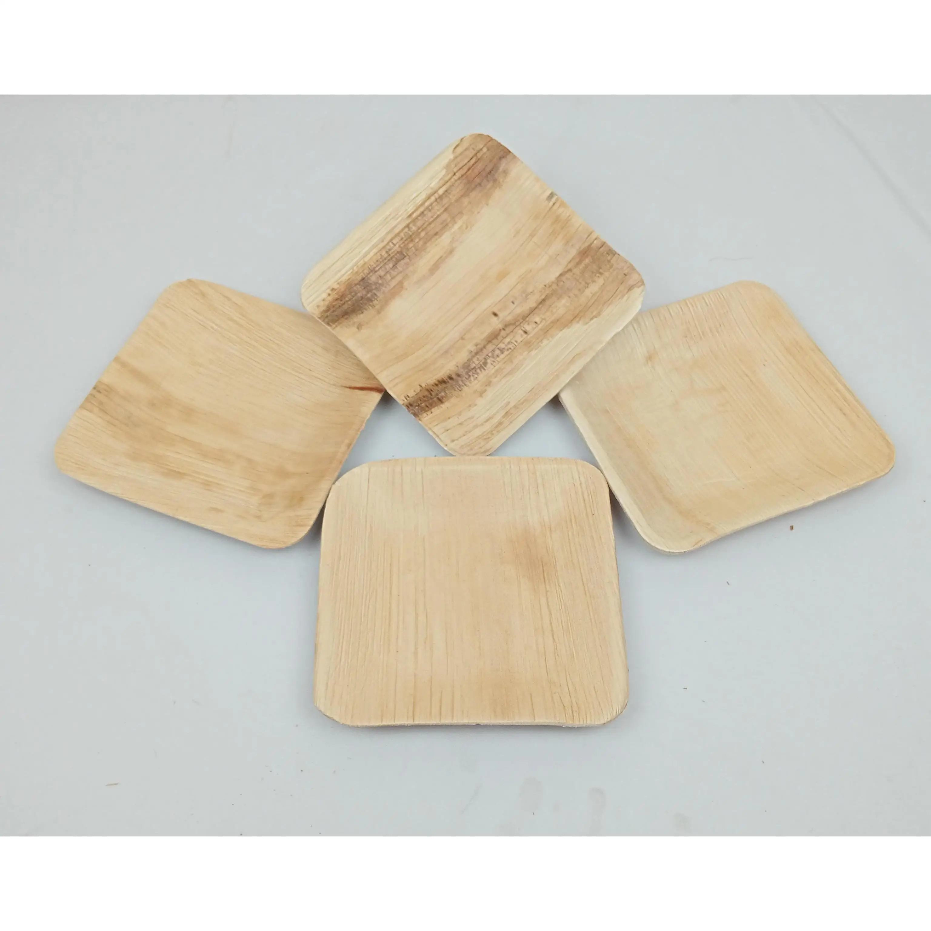 Disposable Areca Palm Leaf Square Plate 6 inch, 15 cm , Eco-Friendly , 100 % Natural, Bio- degradable