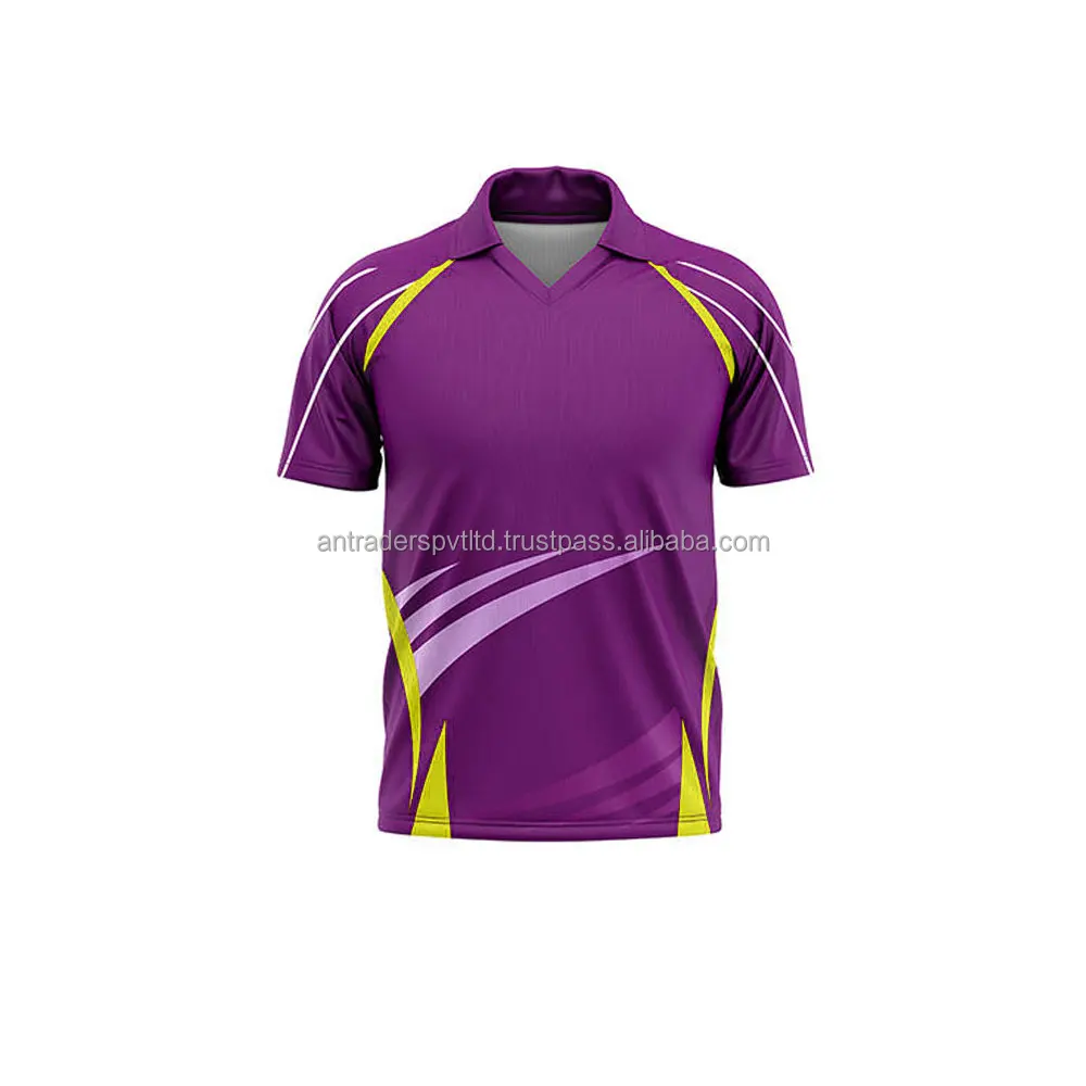 2021 custom cricket uniform sports best sublimation cricket jersey design Cricket Uniforms High Quality Sublimated Jersey
