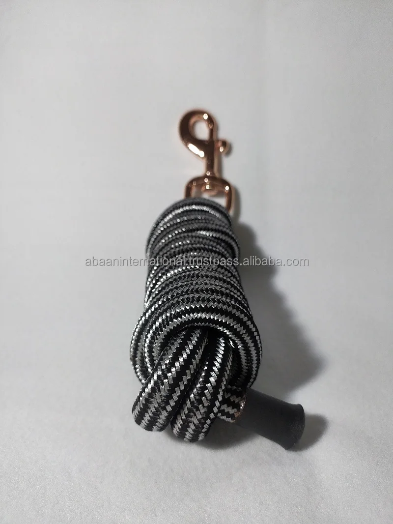 High Quality Horse Nylon Lead Rope Eco Friendly Lead rope with Snap Hook Mix Color available in all colors Manufacturer in India