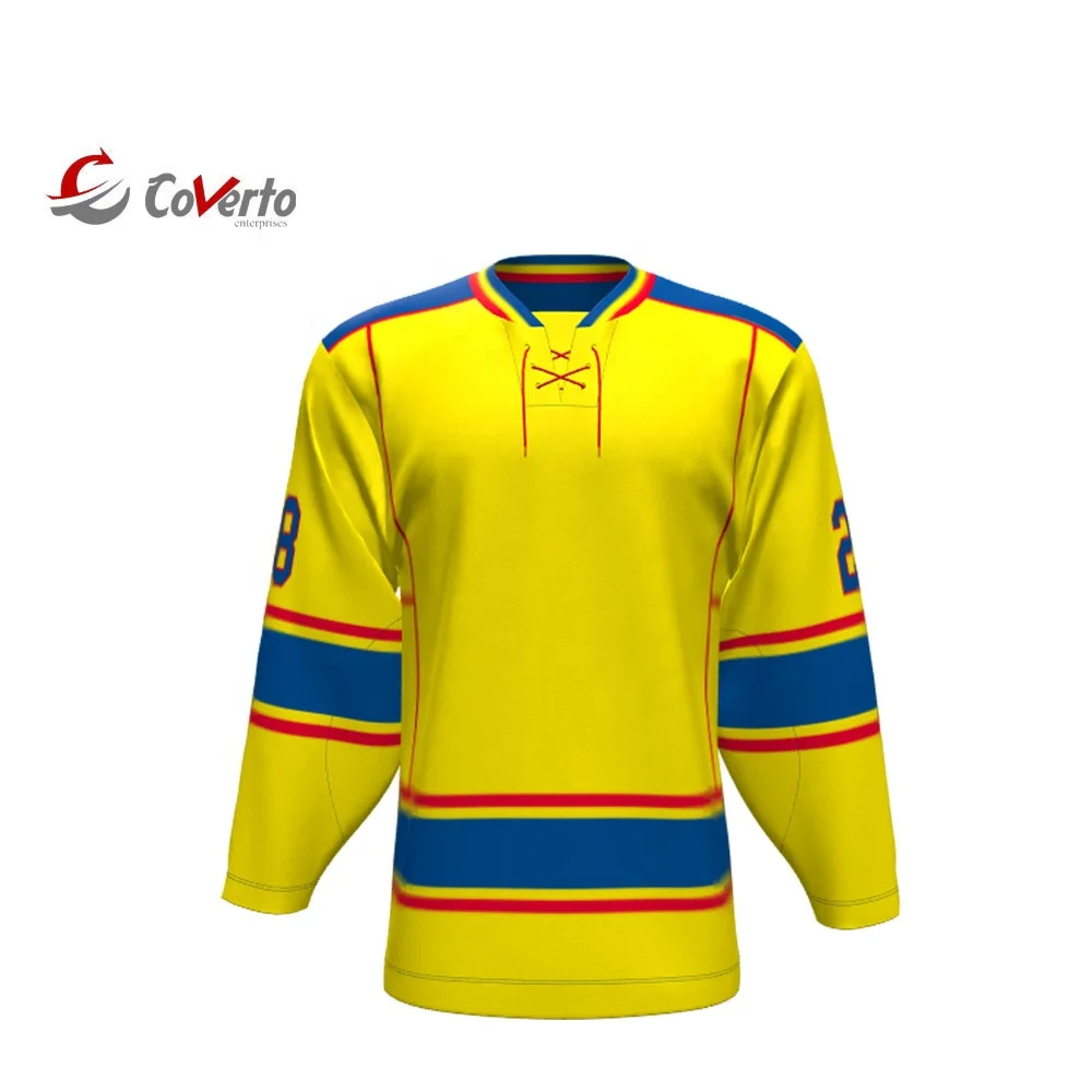 100% полиэстер сублимированная Джерси для хоккея с шайбой индивидуальная командная спортивная одежда дешевый Хоккей