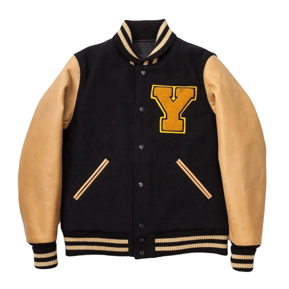 Unisex Vintage Style Custom Letterman Varsity Jackets for Men Women Winter Thermal Wool + Genuine Leather Embroidery Patches