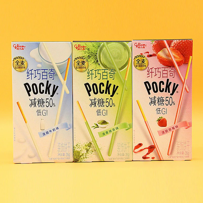 35g  Exotic Snacks Chocolate Biscuit Stick Cookies Glicos Pockyy Multi-flavor Coated Biscuits