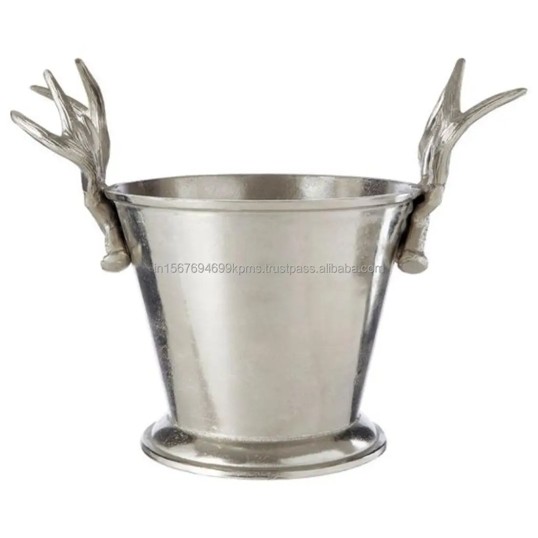 Cast Aluminium Champagne Bottle Stand Portable Good Quality Metal Ice Bucket and Wine Cooler in Antler Style