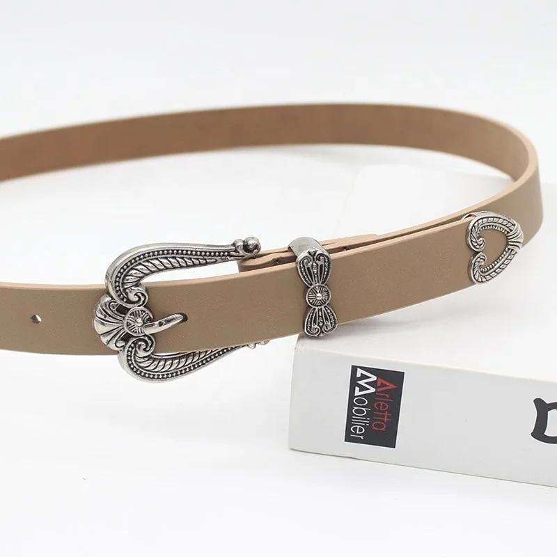 High quality ladies belt fashion retro vintage pu leather belt women wholesale