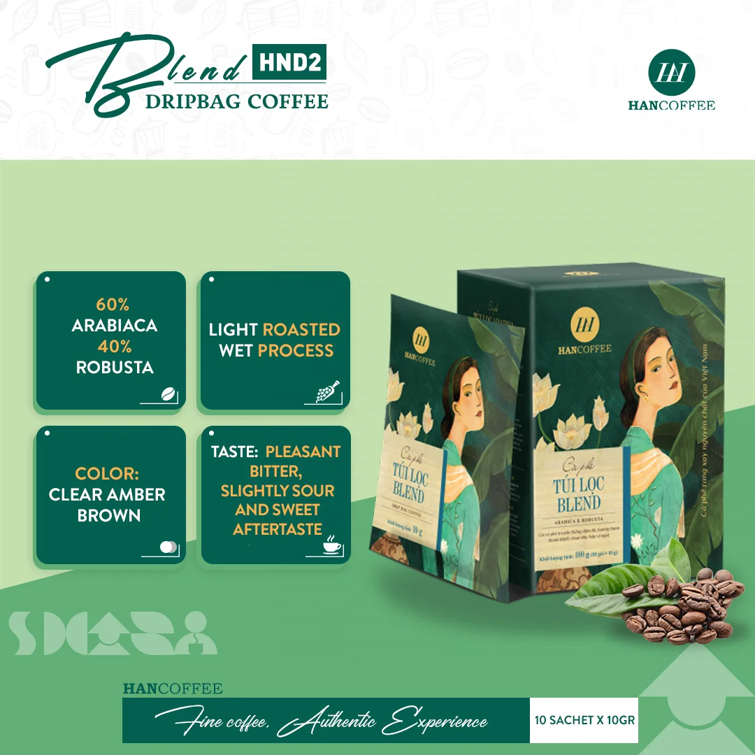 High Quality Competitive Price Robusa Arabica Coffee bag Private label coffee Wholesale Coffee Bag Vietnamese Drip bag