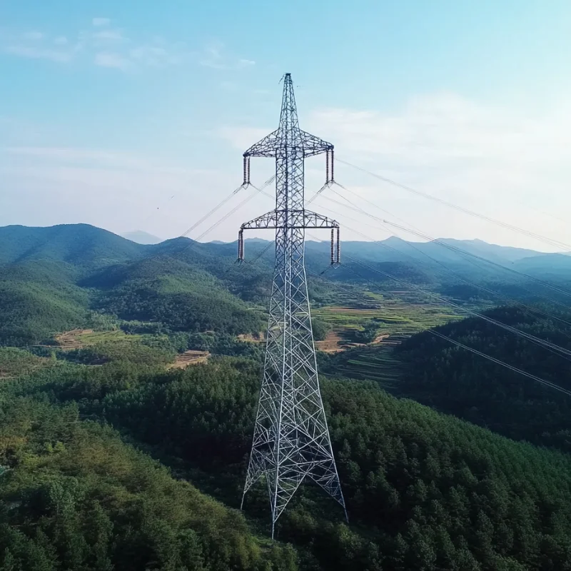 Electrical Equipment 10kv-220kv Hot-DIP-Galvanized Distribution Angle Structural Steel Transmission Line Monopole Tower