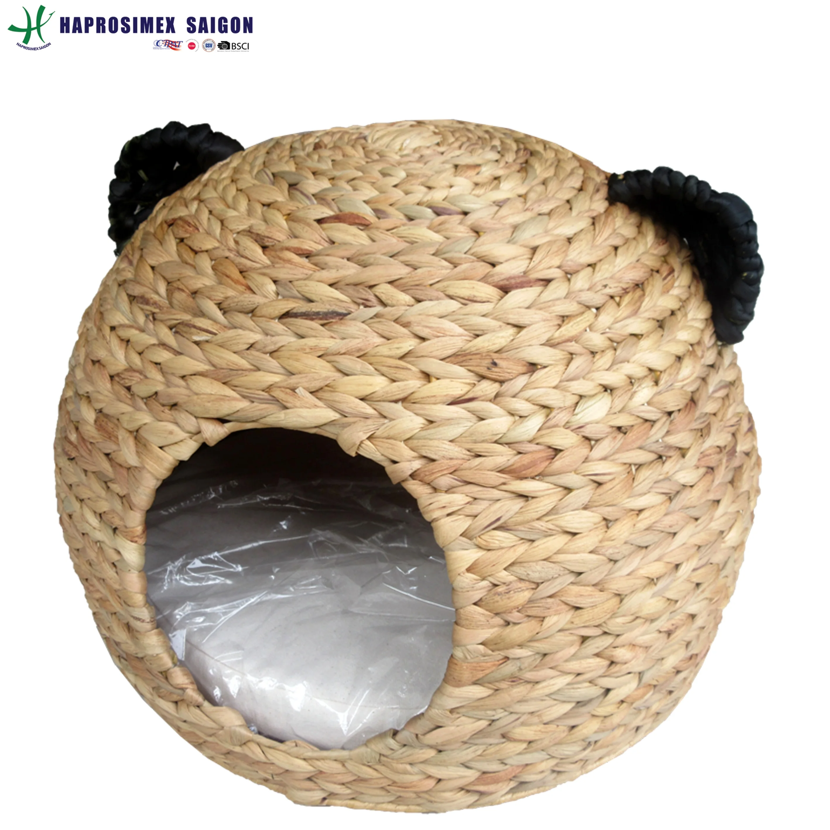 House for Pet, Pet Cage for Wholesale, Seagrass Pet Cage with Cushion, Made in Vietnam (HS 4462-3)