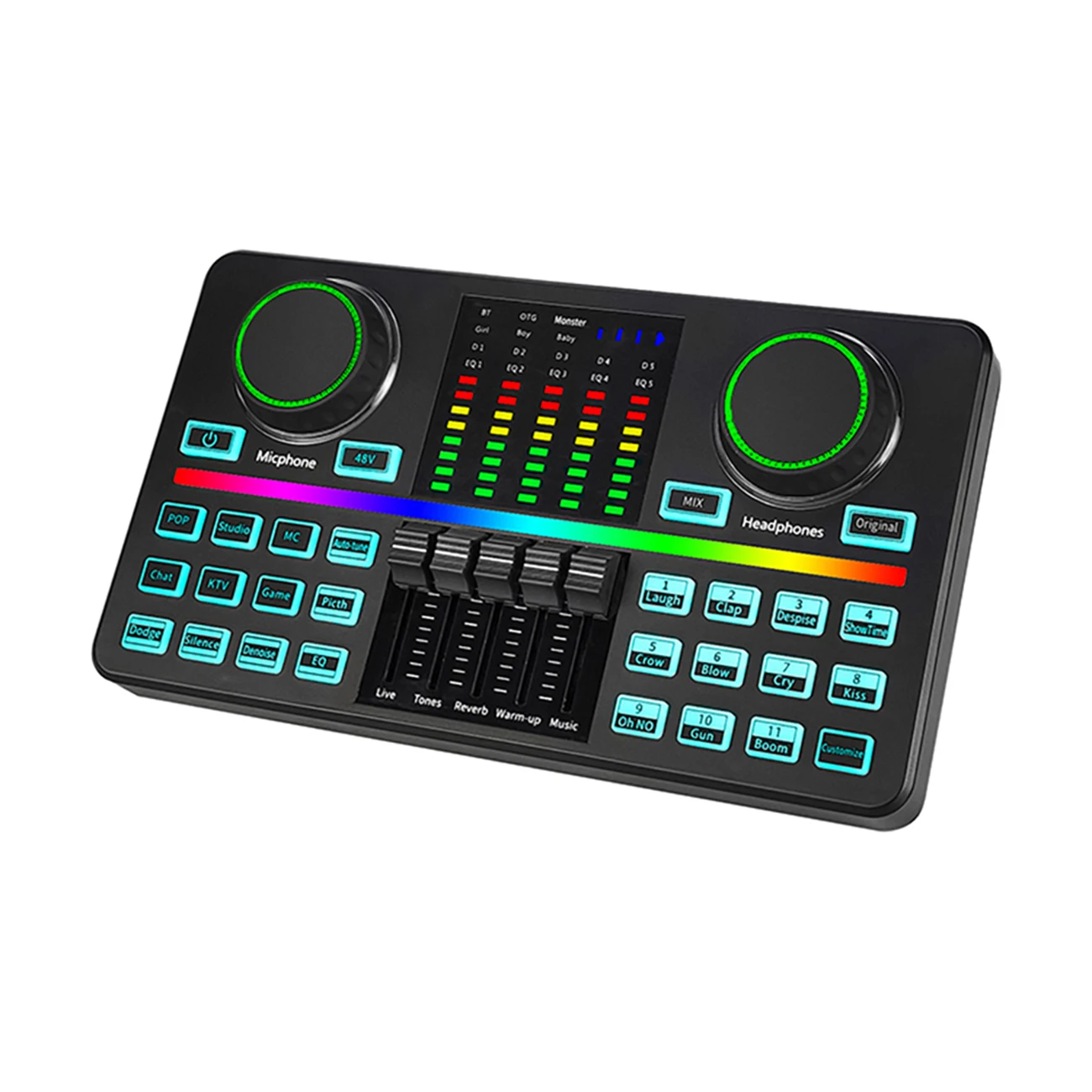 Biner V12 Professional Audio Interface USB Sound Card Recording Music Studio Equipment