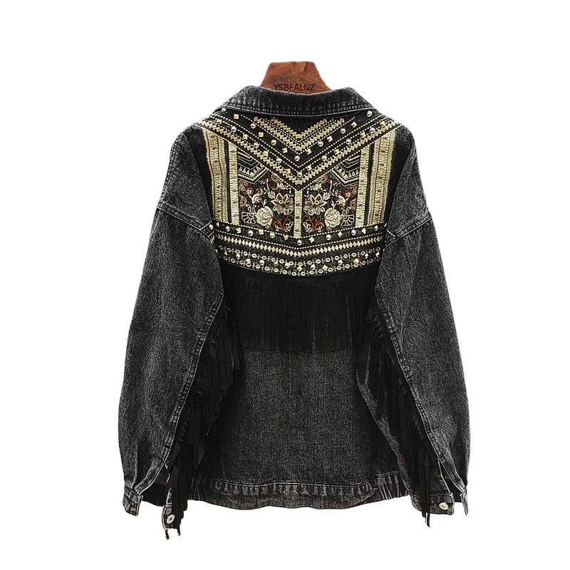 Korean Floral Embroidered Ladies Denim Jacket Premium Quality Best Wholesale Jeans Jacket For Women Customized Logo And Design