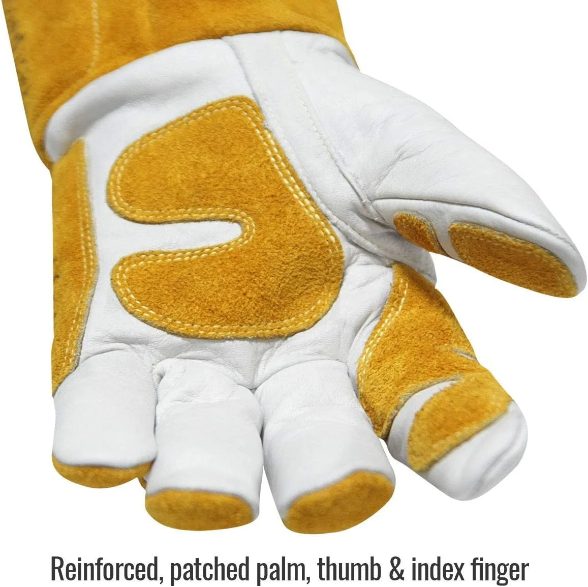 Professional Cow Split Leather Welding Gloves Long Cowhide Genuine Leather Safety Gloves Work Protection Industrial Welding