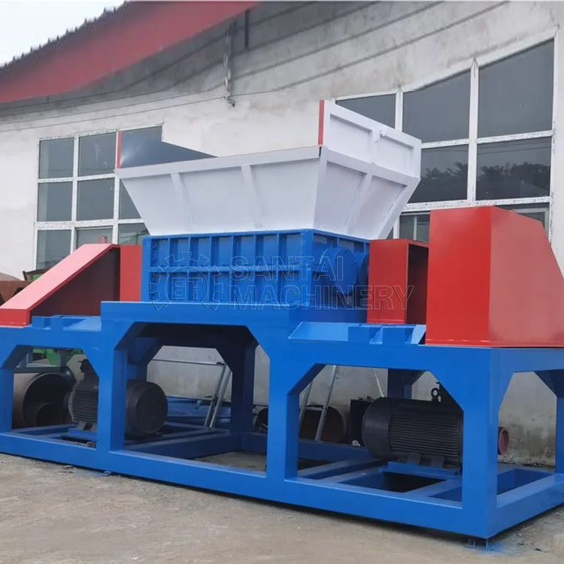 Double Shaft Industrial Shredder New Alloys Stainless Steel Aluminum Materials Shredding Machine