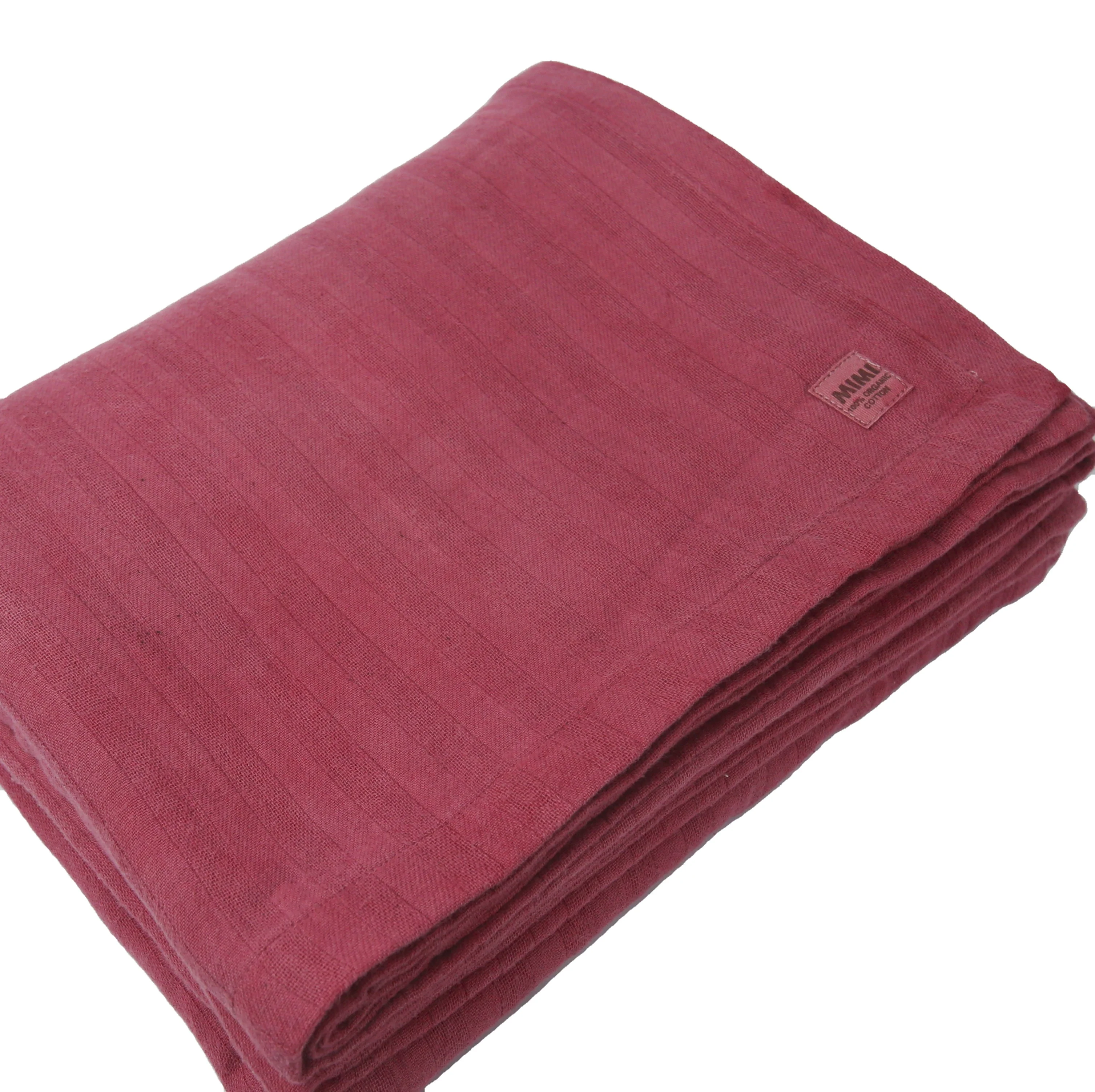 Big multi-purpose blanket Muslin GOTS 100% Organic Cotton High Quality From Vietnam Manufacturer High Grade Product