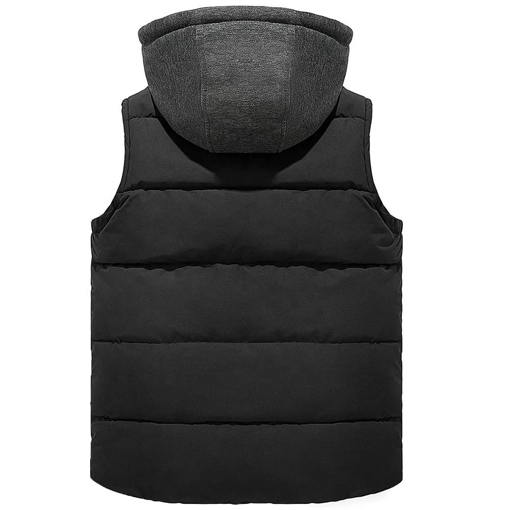 Custom Puffer Vest Men Quilted Winter Padded hooded Sleeveless waistcoat Gilet for Casual gilet Work Travel Outdoor OEM