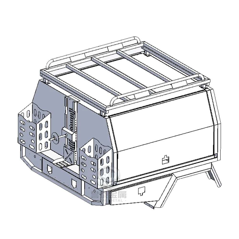 Custom double cab ute tray and canopy pickup truck aluminum ute canopy camper for 4x4 pickup