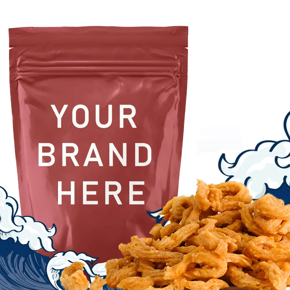 Wholesale OEM Halal Seafood Snacks Prawn Cracker Shrimp Chip Spicy Shrimp Cracker Kerupuk Keropok Malaysia snacks oem muruku