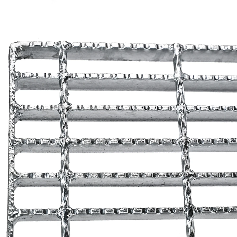 Metal building customizable pedestrian walkway serrated drainage grating cover Toothed carbon steel galvanized steel grating