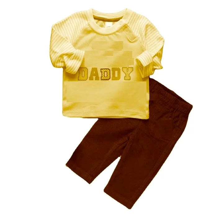 Custom Newborn Baby  boy  Organic 95% Bamboo 5% Spandex cotton clothing  set Toddler Kid Pyjamas Sleepwear