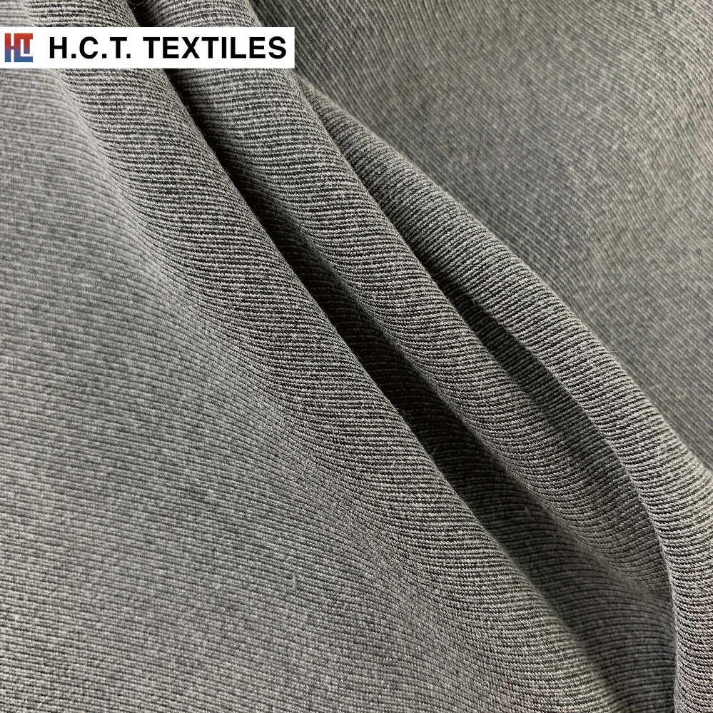 Бамбук Рециркулированные поли натуральный Антибактериальный скраб ткань 205g 4 way Stretch саржа кавалерии