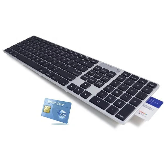 Best Selling Mac Low Profile USB Wired Keyboard with Smart Card Reader