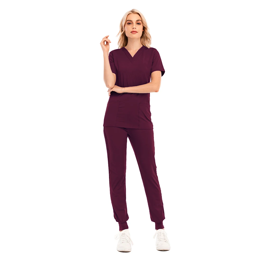 Wholesale Pharmacist Cleaning Scrub Set Hospital Stomatology Dentistry Doctor Work Nursing Unisex V-neck Medical Uniform