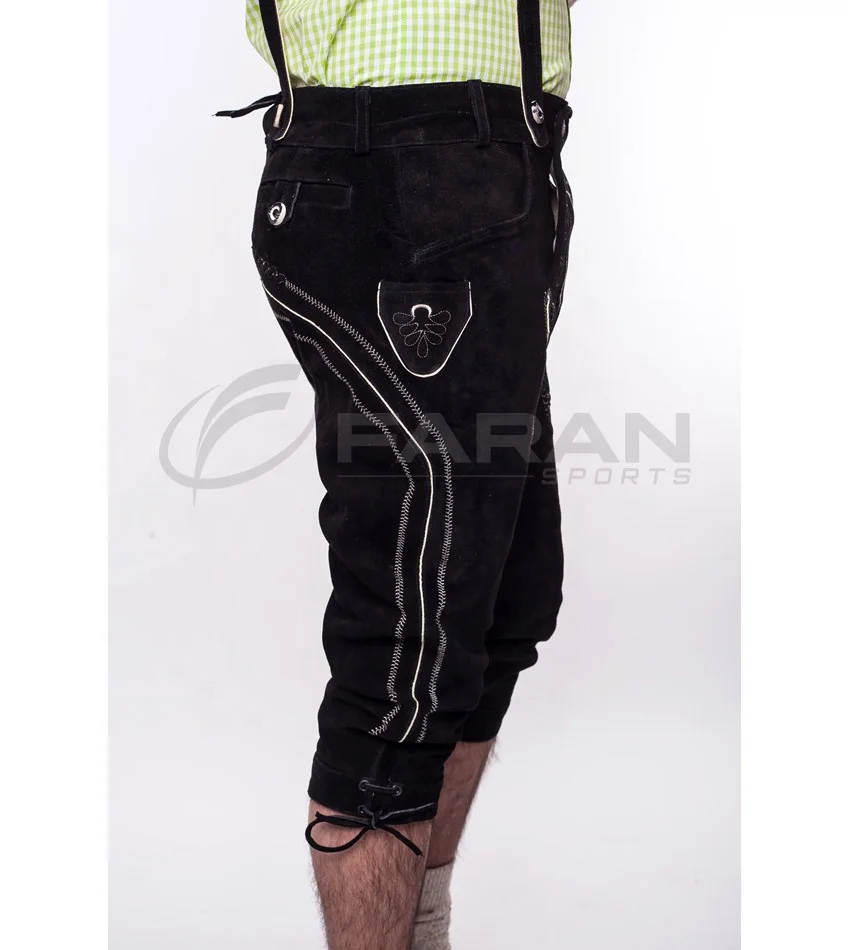 Custom Lederhosen Shorts German Traditional Men Shorts Made In Suede Leather Bavarian Short Pant Trachten Wear
