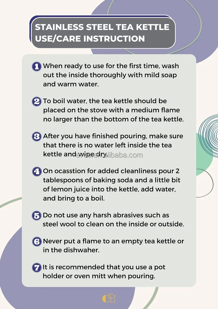 Tea Kettle Instruction