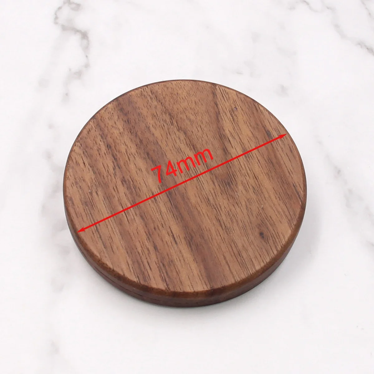 Round Walnut Wood Pocket Mirror Rotating Compact Makeup Mirror Wood Gift to Her