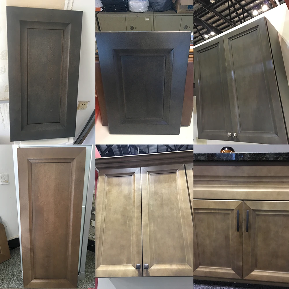 Cabinet Solid Wood Small Kitchen Cabinets For Flat Panel Without Handles  Kitchen furniture kitchen island