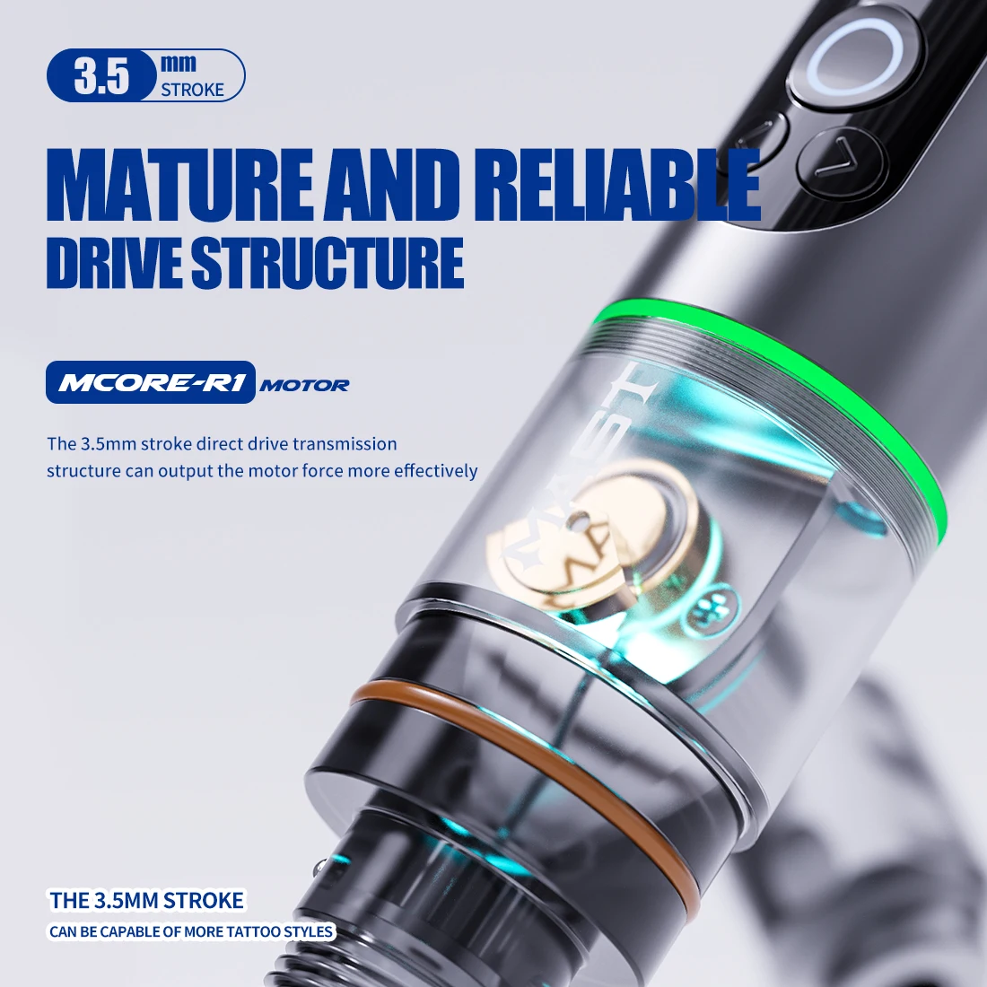 Mast Archer 2 Brushless Motor Wireless Electric Tattoo Machine with Bluetooth Foot Pedal