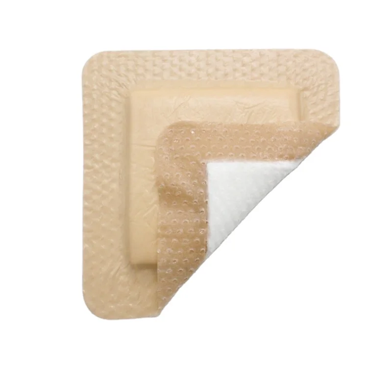 High Absorbency Silicone Adhesive Foam Dressing with Gentle Border Bed Sore Leg Ulcer Diabetic Ulcer